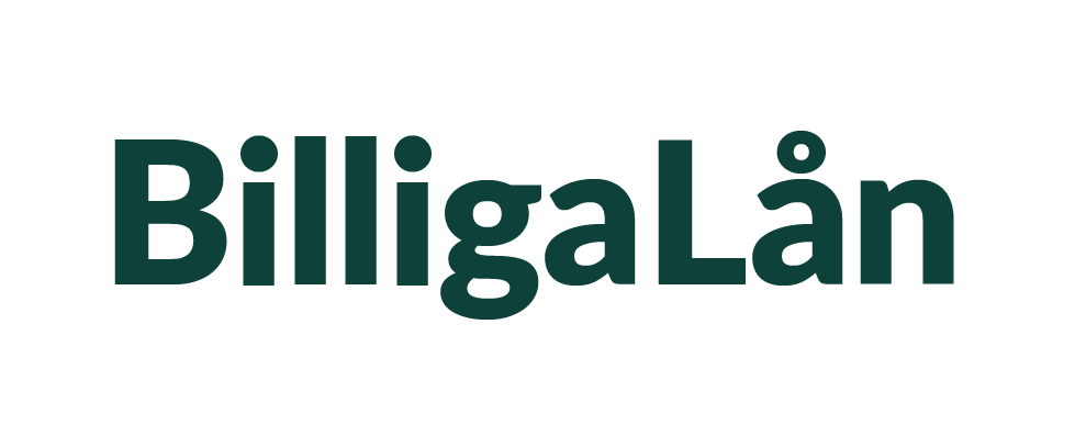 Billiga Lån logotyp grön med text "BilligaLån"